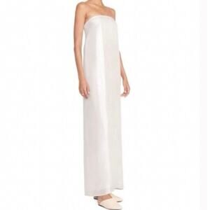 Staud Casey Maxi Dress In Silver 6 NWT